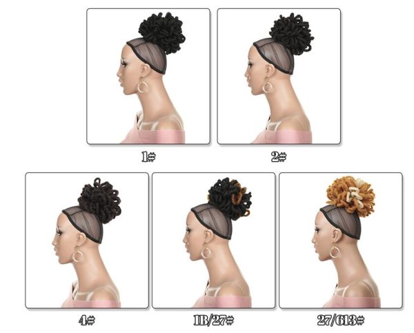 Afro dreadlocs braiding drawstring ponytail